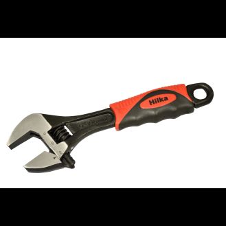 Hilka 6" (150mm) Soft Grip Wide Jaw (20mm) Adjustable Wrench
