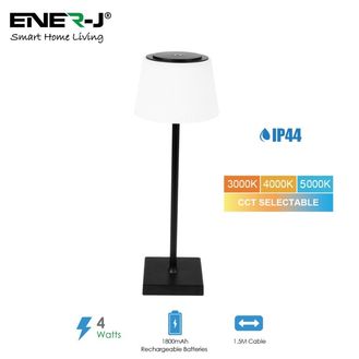Enerj Smart Ltd T725 ENER-J T725 WIRELESS LED TABLE LAMP CCT +DIM IP44