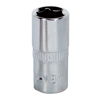 Sealey SP1408 WallDrive&amp;reg; Socket 8mm 1/4"Sq Drive Fully Polished