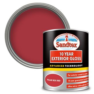Sandtex 5032372 10year Gloss Pillow Box Red