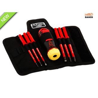 Bahco Insulated Ratcheting Screwdriver Set, 6 Piece