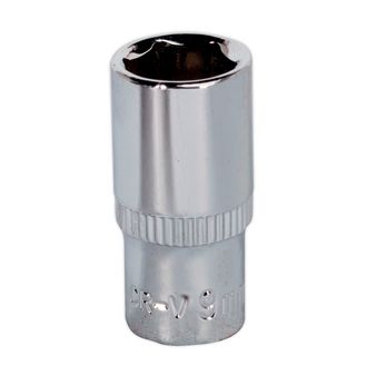 Sealey SP1409 WallDrive&amp;reg; Socket 9mm 1/4"Sq Drive Fully Polished
