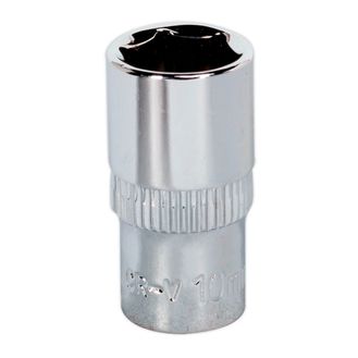 Sealey SP1410 WallDrive&amp;reg; Socket 10mm 1/4"Sq Drive Fully Polished