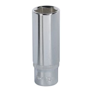 Sealey SP1413D WallDrive&amp;reg; Socket 13mm Deep 1/4"Sq Drive Fully Polished