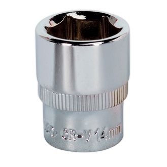 Sealey SP1414 WallDrive&amp;reg; Socket 14mm 1/4"Sq Drive Fully Polished