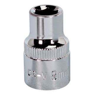 Sealey SP3808 WallDrive&amp;reg; Socket 8mm 3/8"Sq Drive Fully Polished