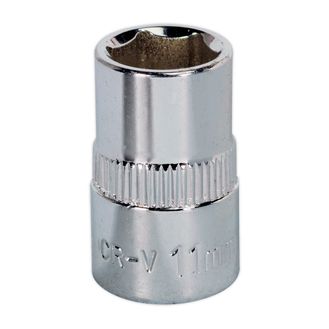 Sealey SP3811 WallDrive&amp;reg; Socket 11mm 3/8"Sq Drive Fully Polished