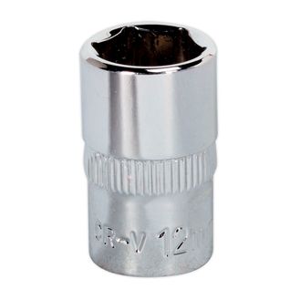 Sealey SP3812 WallDrive&amp;reg; Socket 12mm 3/8"Sq Drive Fully Polished