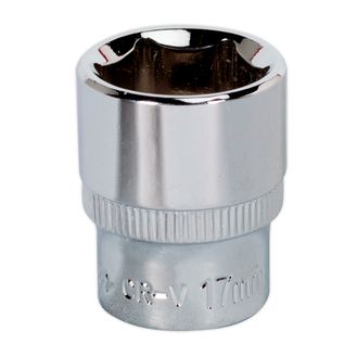 Sealey SP3817 WallDrive&amp;reg; Socket 17mm 3/8"Sq Drive Fully Polished
