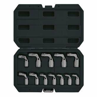 Draper 12403 Flexible Crowfoot Socket Wrench Set, 3/8" Sq. Dr. (12 Piece)