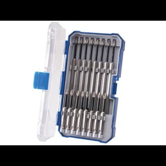 Faithfull Long Impact Bit Set in Case, 16 Piece