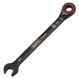 Draper 03899 Draper Expert HI-TORQ&amp;#174; Metric Reversible Ratchet Combination Spanner, 9mm, Black