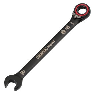 Draper 03900 Draper Expert HI-TORQ&amp;#174; Metric Reversible Ratchet Combination Spanner, 10mm, Black