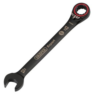 Draper 03902 Draper Expert HI-TORQ&amp;#174; Metric Reversible Ratchet Combination Spanner, 12mm, Black