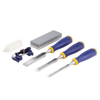 IRWIN® Marples® MS500 ProTouch™ All-Purpose Chisel Set, 3 Piece + Sharpening Kit