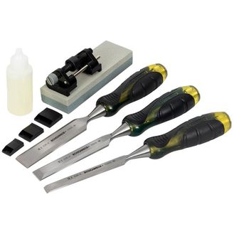 Roughneck Bevel Edge Chisel &amp; Sharpening Kit, 6 piece