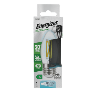 Energizer S29637 E27 A Rated Candle 6500k 2.2w