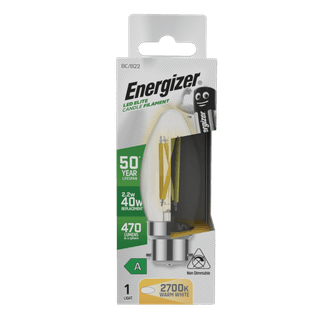 Energizer S29638 B22 A Rated Candle 6500k 2.2w