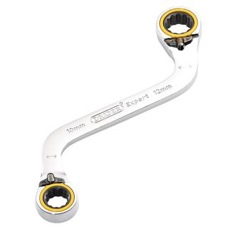 Draper 03942 Draper Expert HI-TORQ&amp;#174; Double Ring Ratchet S-Shape Spanner, 10 x 12mm