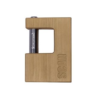 Scan Brass Shutter Padlock