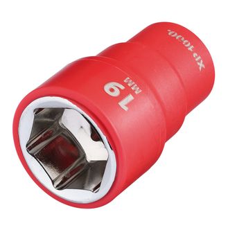 Draper 17655 XP1000&amp;#174; VDE Socket, 3/8" Sq. Dr., 19mm