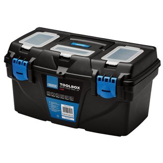 Draper 24200 Plastic Toolbox with Tote Tray, 19"