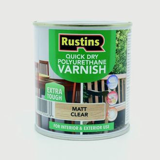 Rustins POMCW1000 Qd Poly Varnish Matt Clear