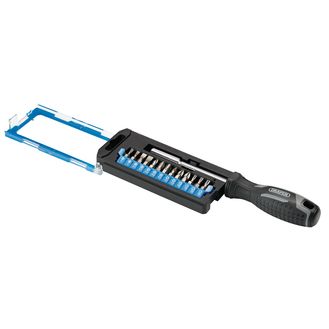 Draper 13438 Soft Grip Magnetic Screwdriver and Bit Set, 1/4" x 100mm (14 Piece)