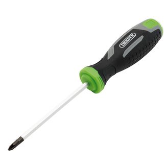 Draper 13447 Pound Thru Pozi Soft Grip Screwdriver, PZ1 x 100mm