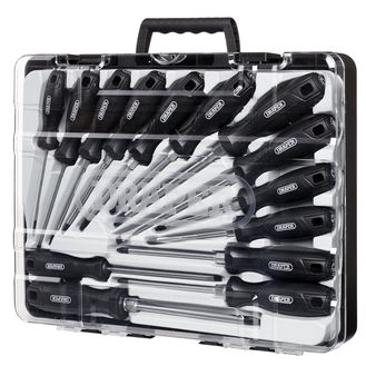 Draper 13588 Hard Grip Screwdriver Set with Draper TX-STAR&amp;#174; (14 Piece)
