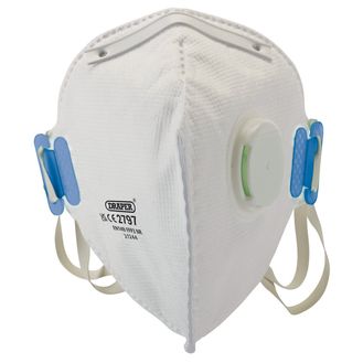 Draper 21244 FPP3 NR Vertical Fold Flat Face Masks with Valve (Pack of 10)