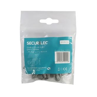 Securlec SL9214 Cable Clip Flat Grey 10mm Bagged