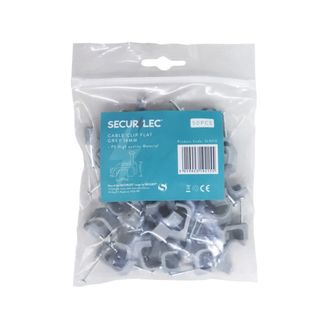Securlec SL9215 Cable Clip Flat Grey 16mm Bagged