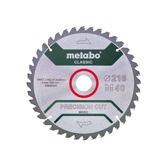 Metabo Precision Cut Wood Circular Saw Blade 216 x 30mm x 40T