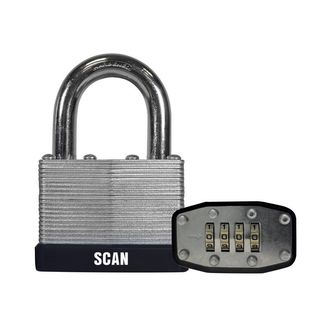 Scan Laminated Steel Combination Padlock 50mm