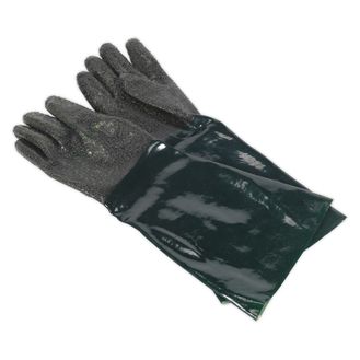 Sealey SSP41 Shot Blasting Gauntlets 585mm Cuffed Pair