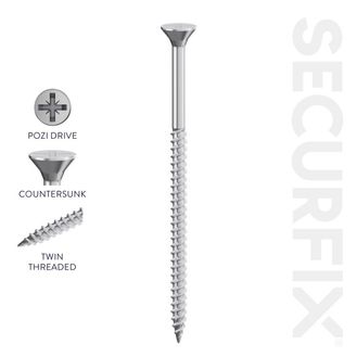 Securfix T10368C Twin Thread Screws 7x11/2" 3.9x