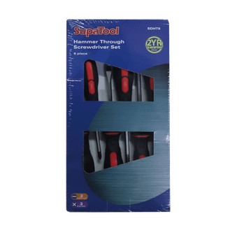 SupaTool SDHT6 Hammer Through Screwdriver Set