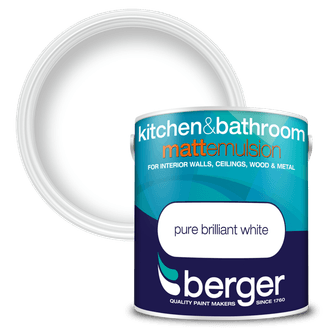 Berger 5089580 Be Kitchen Bathroom Matt Brilliant White