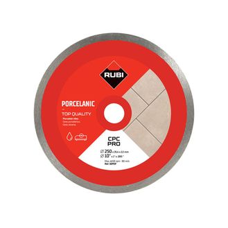 RUBI TILING TOOLS CPC250 PRO Continuous Rim Diamond Blade 250mm