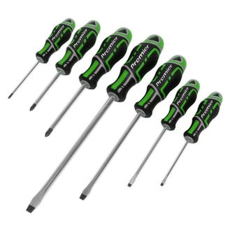 Sealey AK4321HV Screwdriver Set 7pc GripMAX&amp;reg; Hi-Vis Green