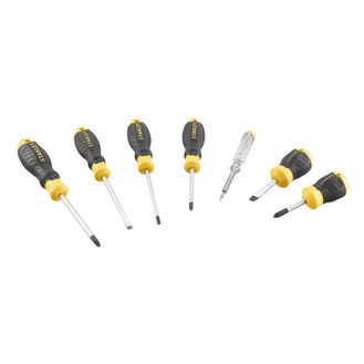 STANLEY® Hand Tools CUSHION GRIP™ Screwdriver Set, 6 Piece + Voltage Tester