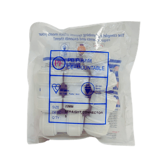 Whitespeed KDSC22 Push-Fit Straight Connector 22mm