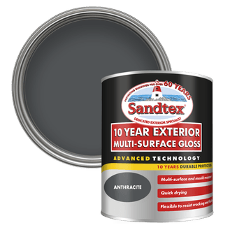 Sandtex 5101320 10 Year Multi Surface Gloss Anthracite