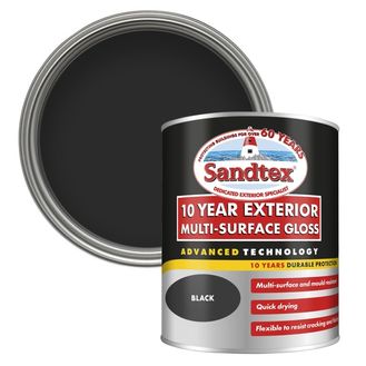 Sandtex 5101321 10 Year Multi Surface Gloss Black