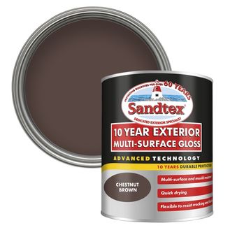 Sandtex 5101322 10 Year Multi Surface Gloss Chestnut Brown