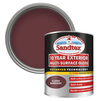 Sandtex 5101323 10 Year Multi Surface Gloss Clssc Burgundy