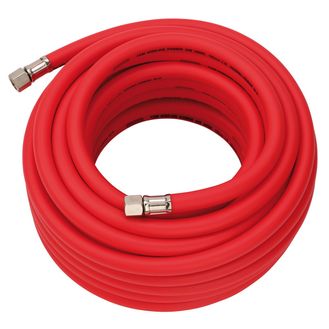 Draper 31731 High Visibility Hybrid Air Hose, 15m x 10mm, 1/4" BSP, Red