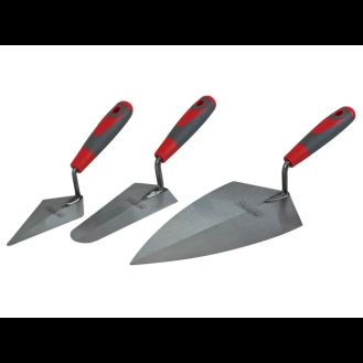 Faithfull Soft Grip Trowel Set, 3 Piece