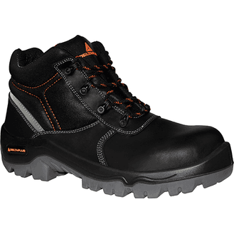 DELTAPLUS Lightweight Composite Water Resistant Leather Hiker Safety Boots - Black